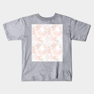 Soft Blush and Gray Tie-Dye Kids T-Shirt